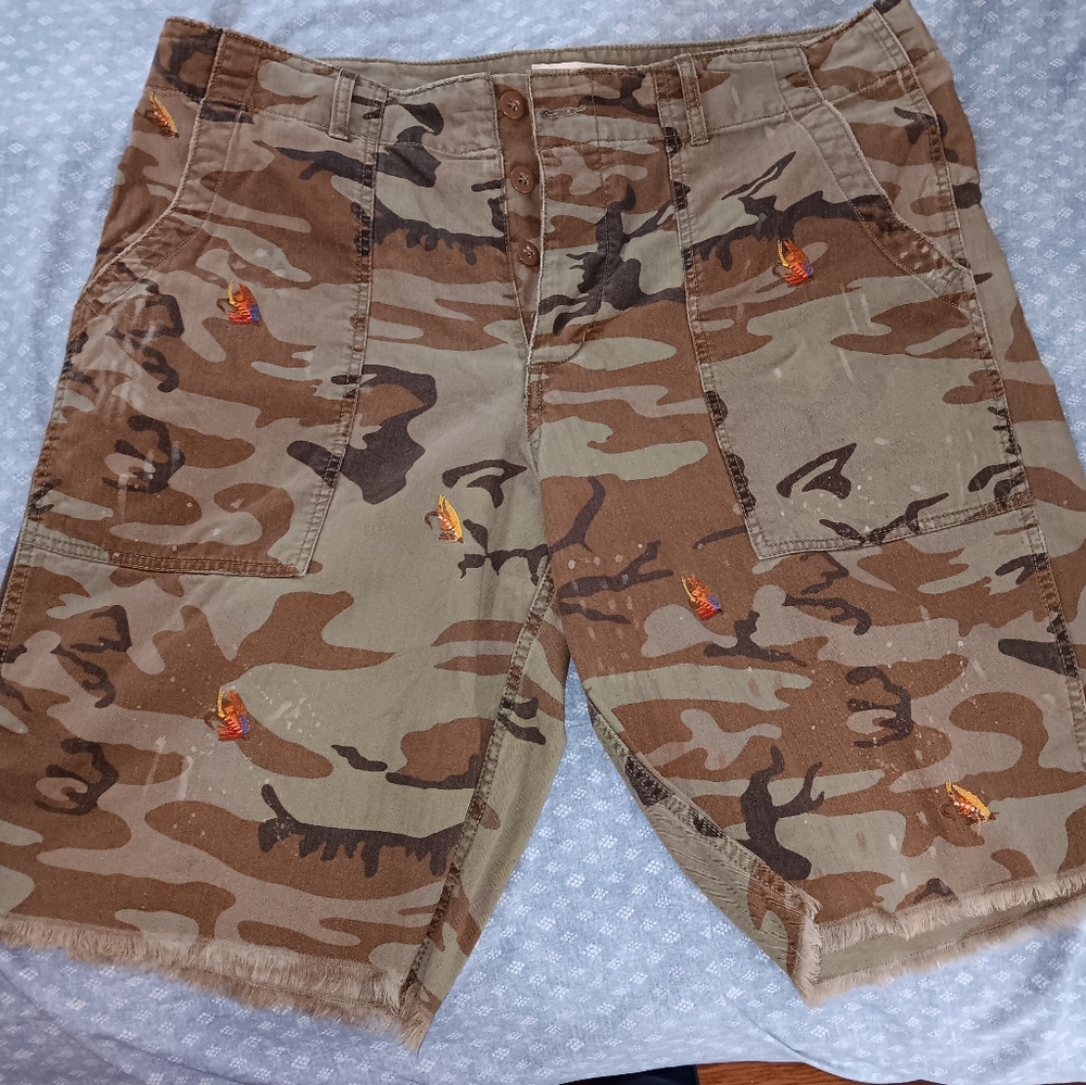 Ralph Lauren Denim & Supply Distressed Camo Shorts